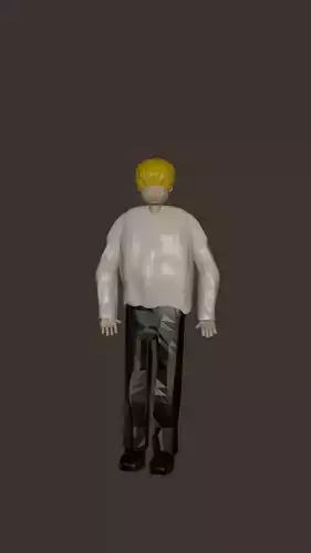 Boy standing 3d model