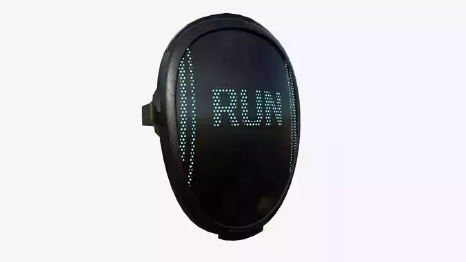 LED Screen Mask - A12 Run - Character Design Low-poly 3D model