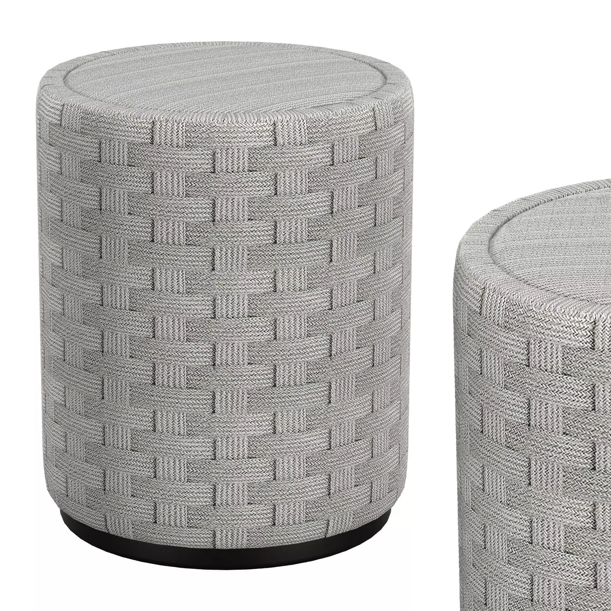 Oasis Outdoor Side Ottoman Lattice 3D model