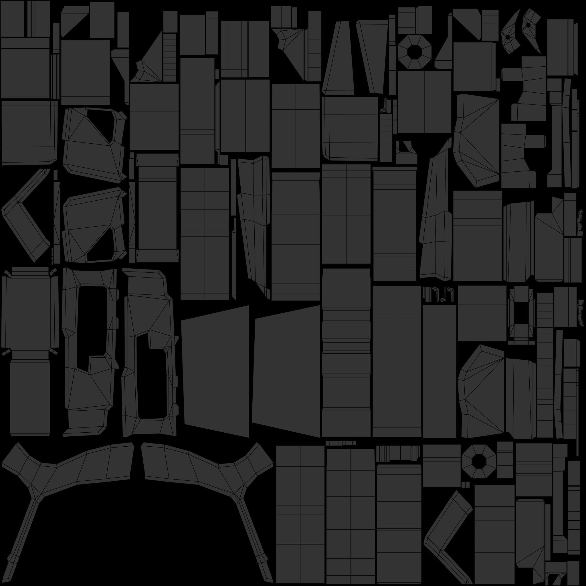 Sci-fi Metalic Pistol Gun Low-poly 3D model_11