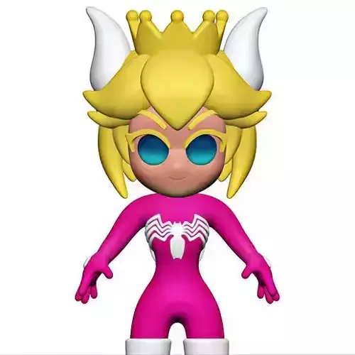 Bowsette Venomized Symbiote fan art mashup fusion chibi  3D print model