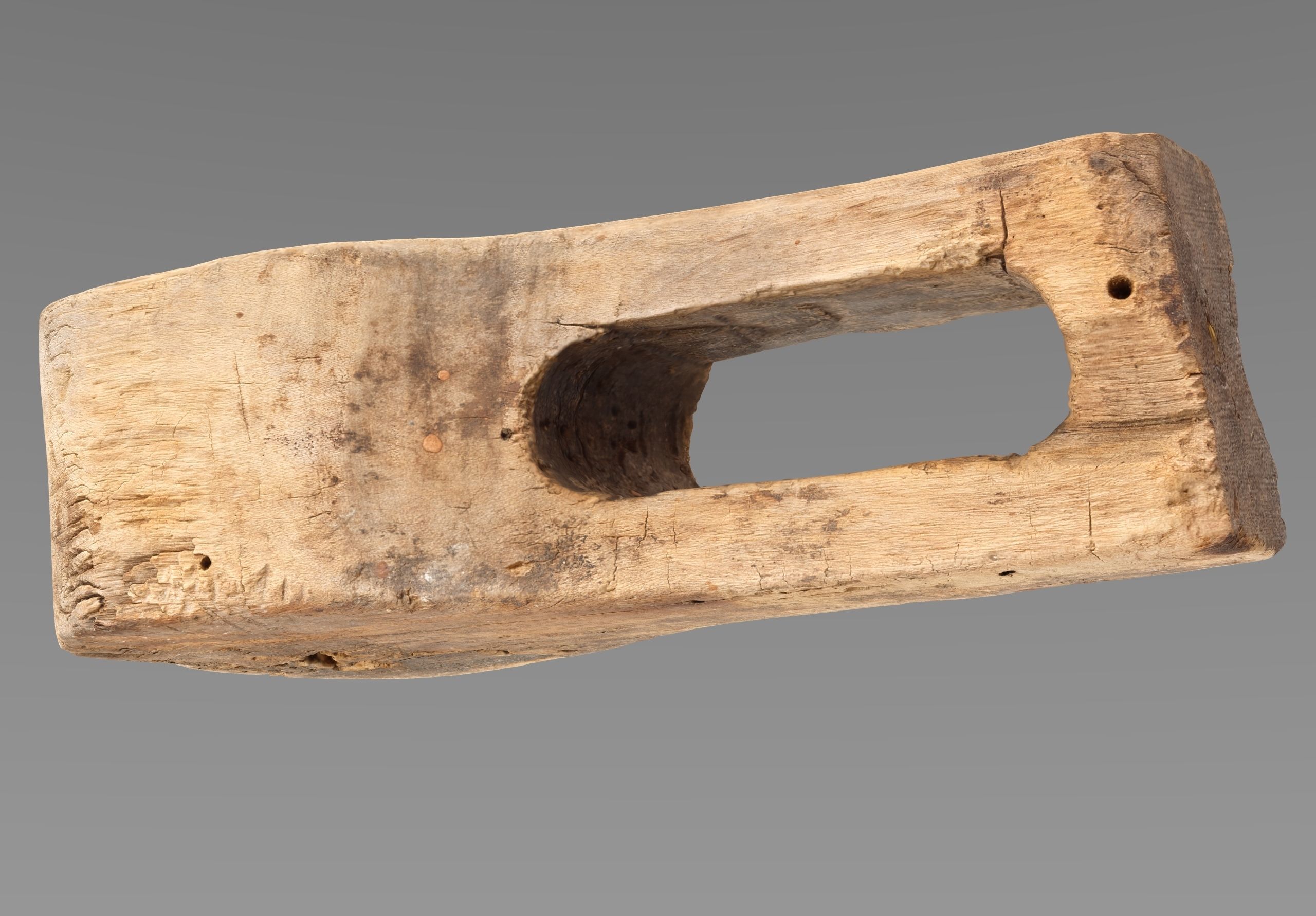 Old wooden ladle Low-poly 3D model_9