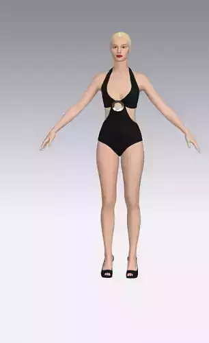 Black color swimwear swimsuit 