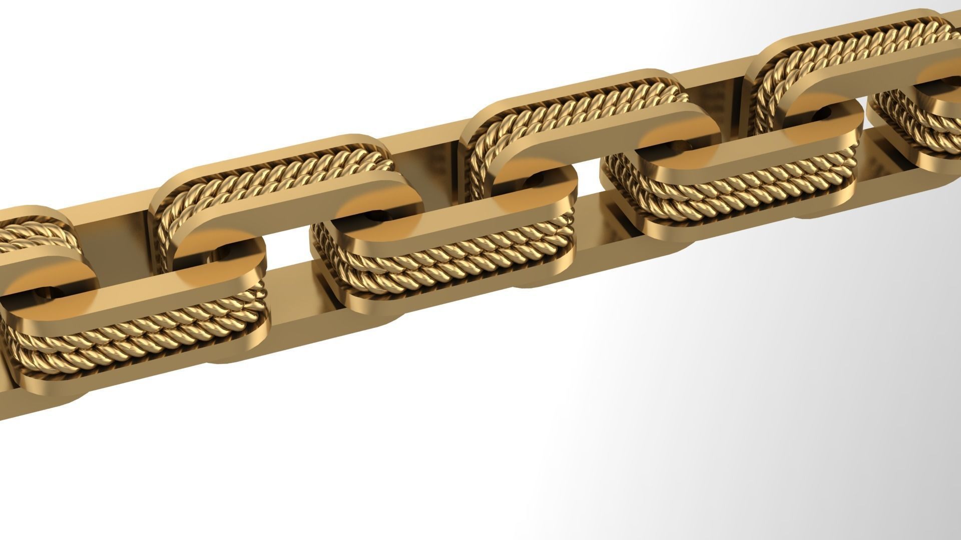 Chain Bracelet 3D print model_1
