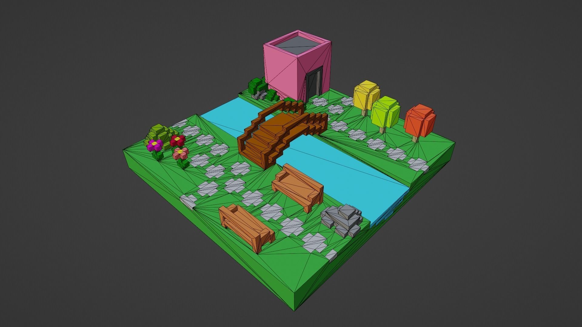 Isometric Voxel Art Low-poly 3D model_13