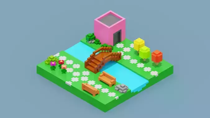 Isometric Voxel Art
