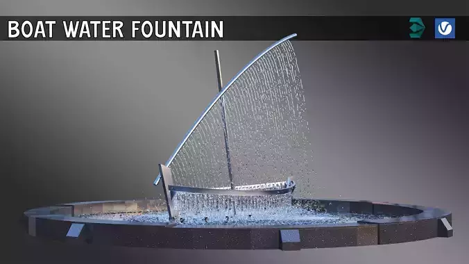 Boat Water Fountain
