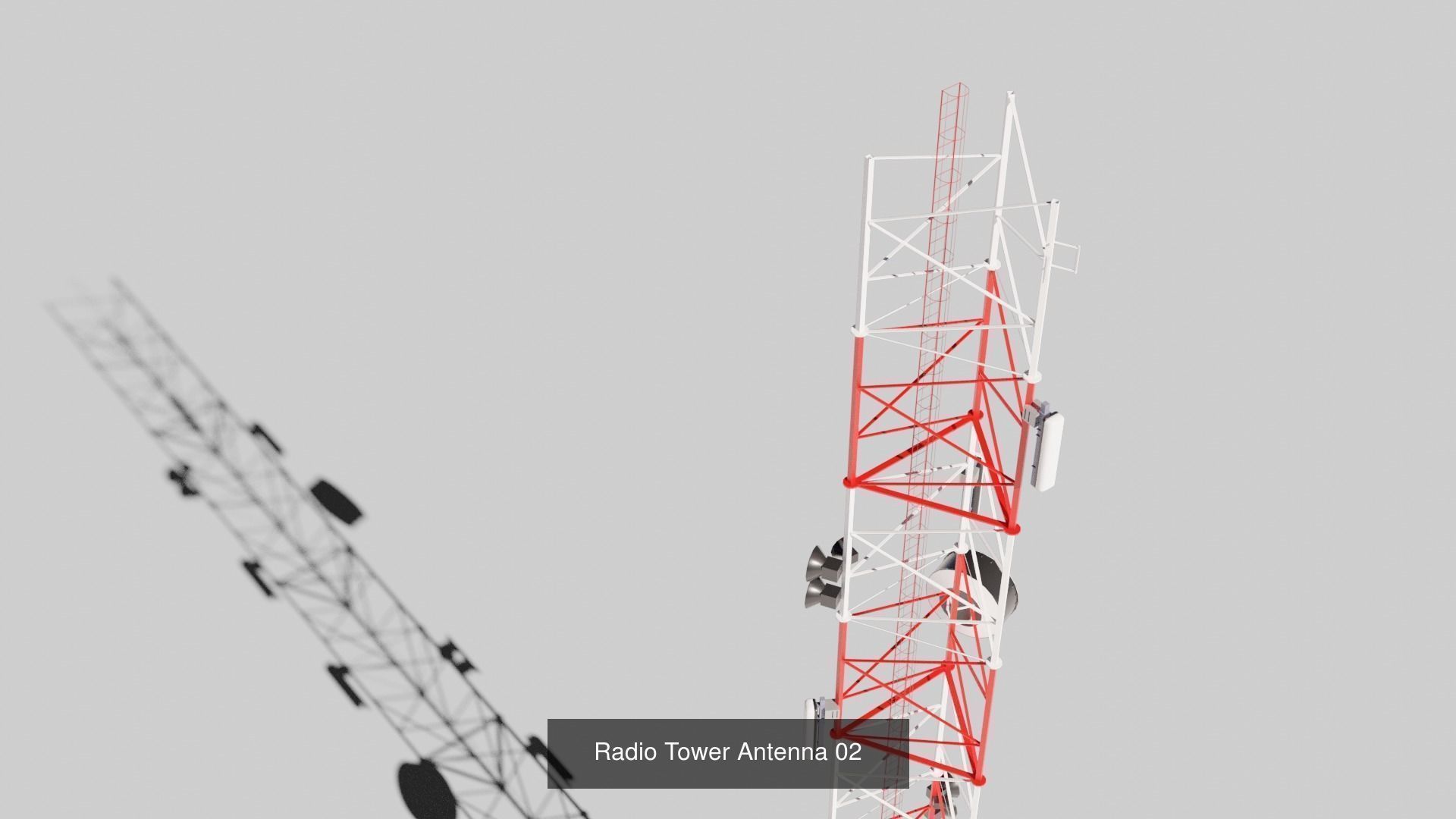 Radio Towers Electric and Street Infrastructure 3D Model Collection_19