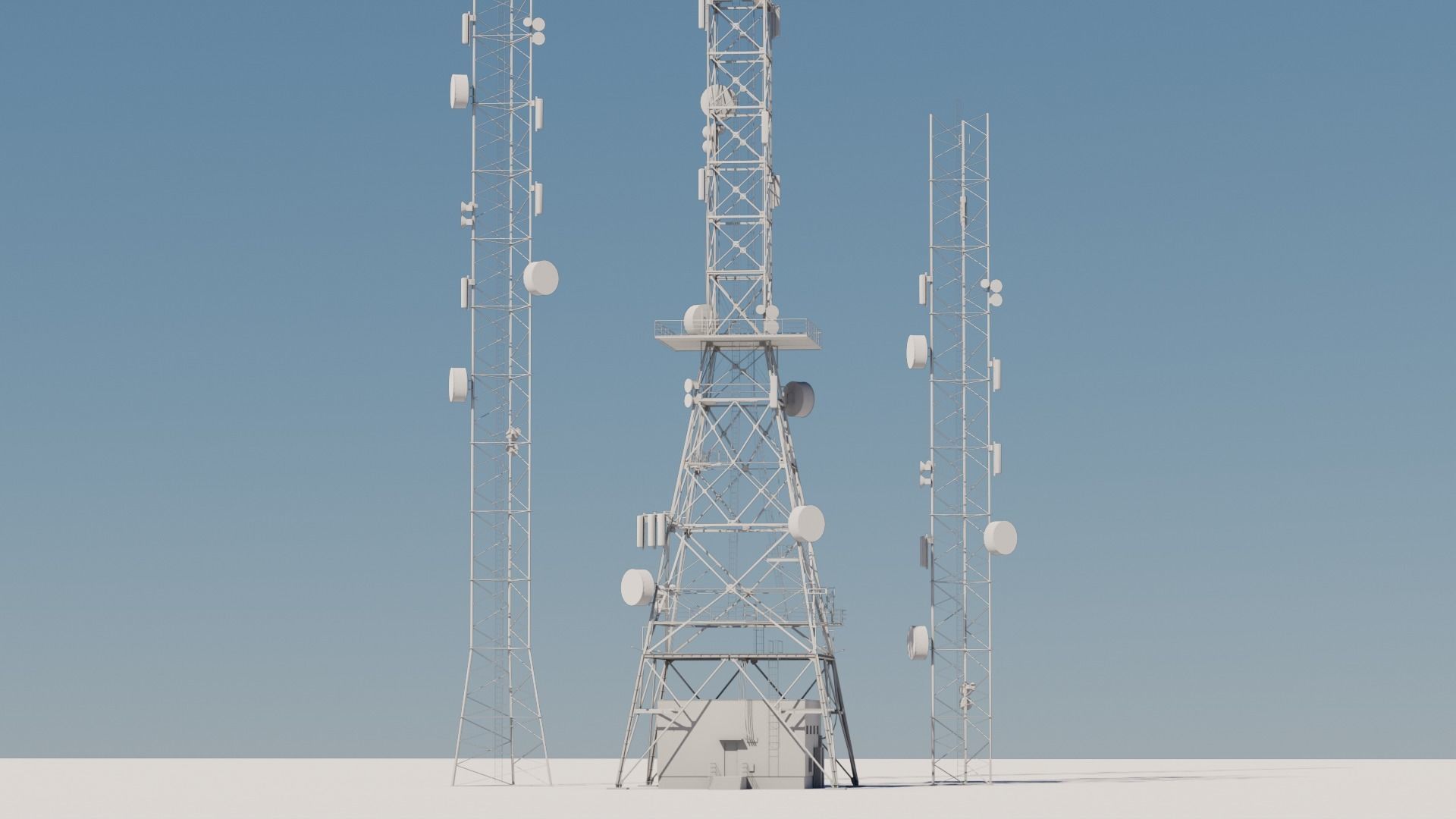 Radio Towers Electric and Street Infrastructure 3D Model Collection_13