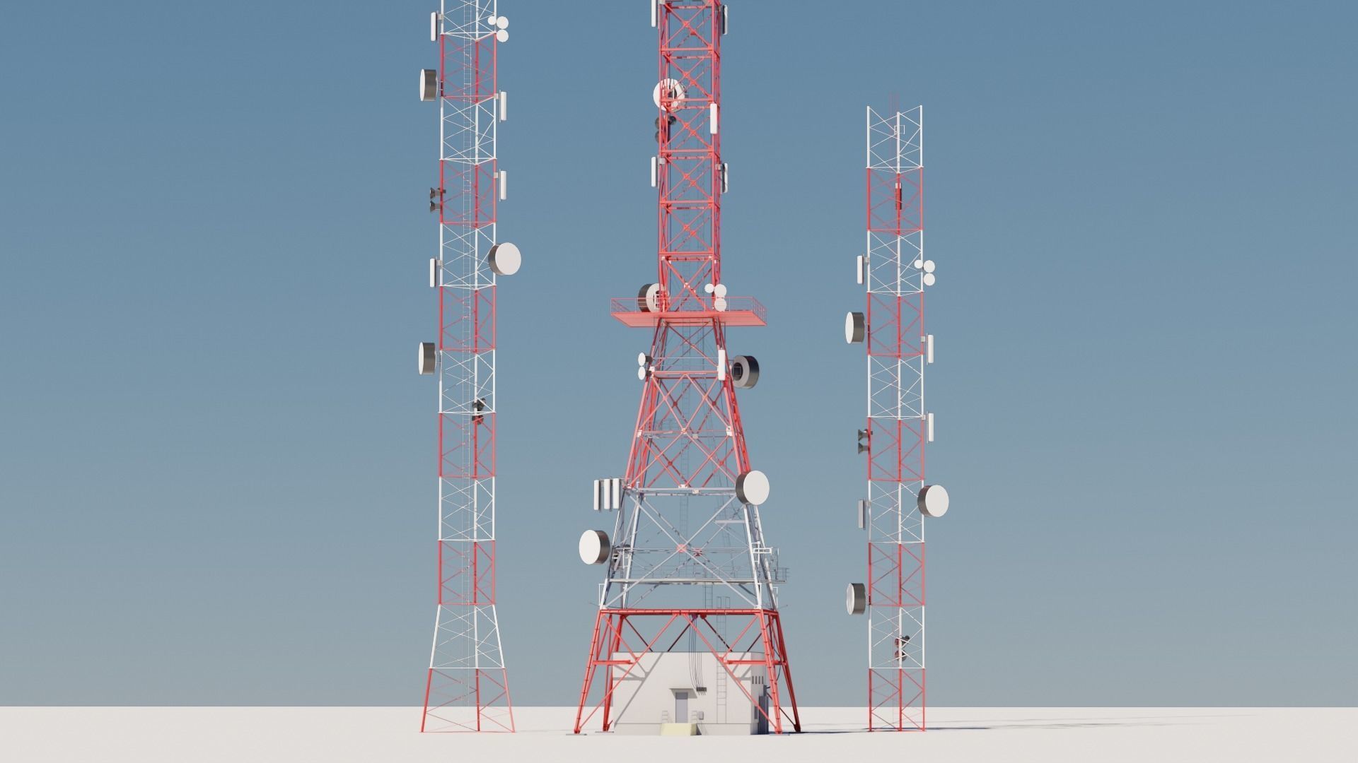 Radio Towers Electric and Street Infrastructure 3D Model Collection_12