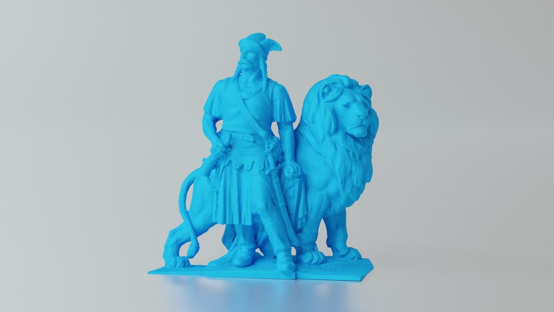 Heroic monument minitature printable character 3D print model_6