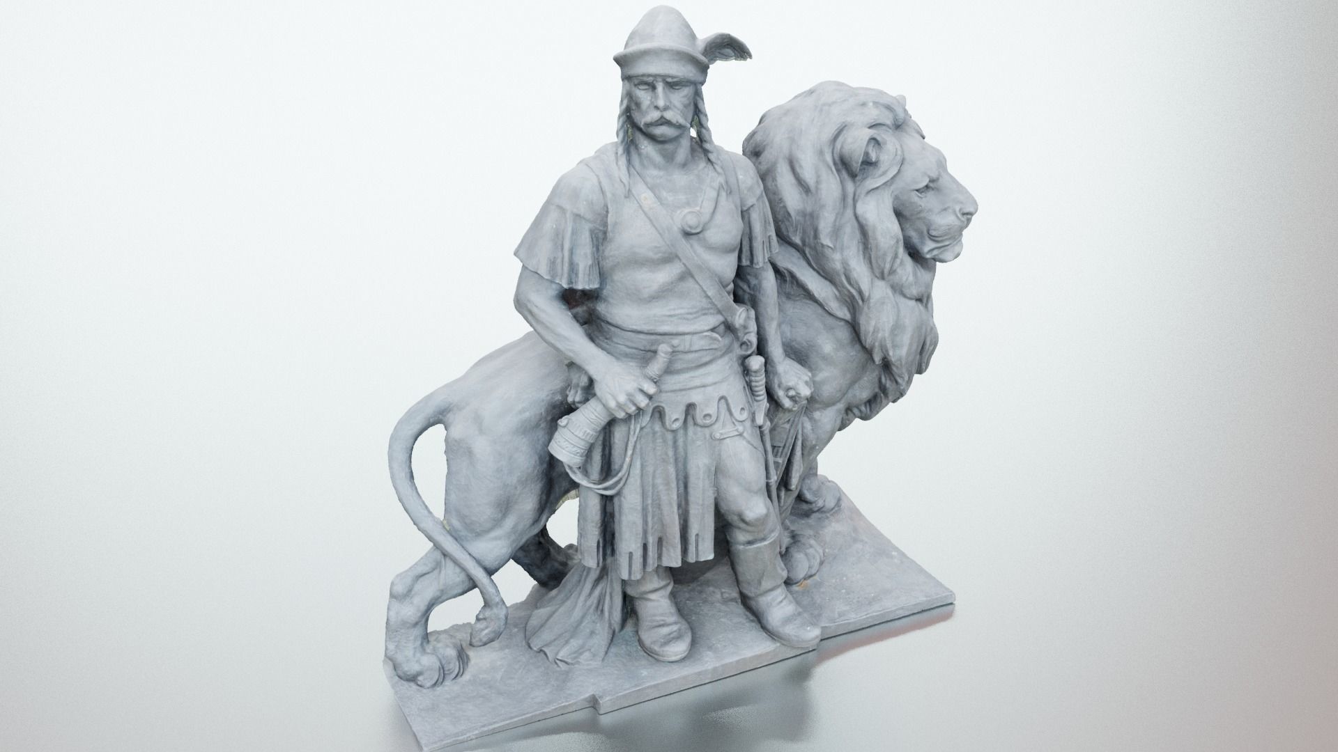 Heroic monument minitature printable character 3D print model_8