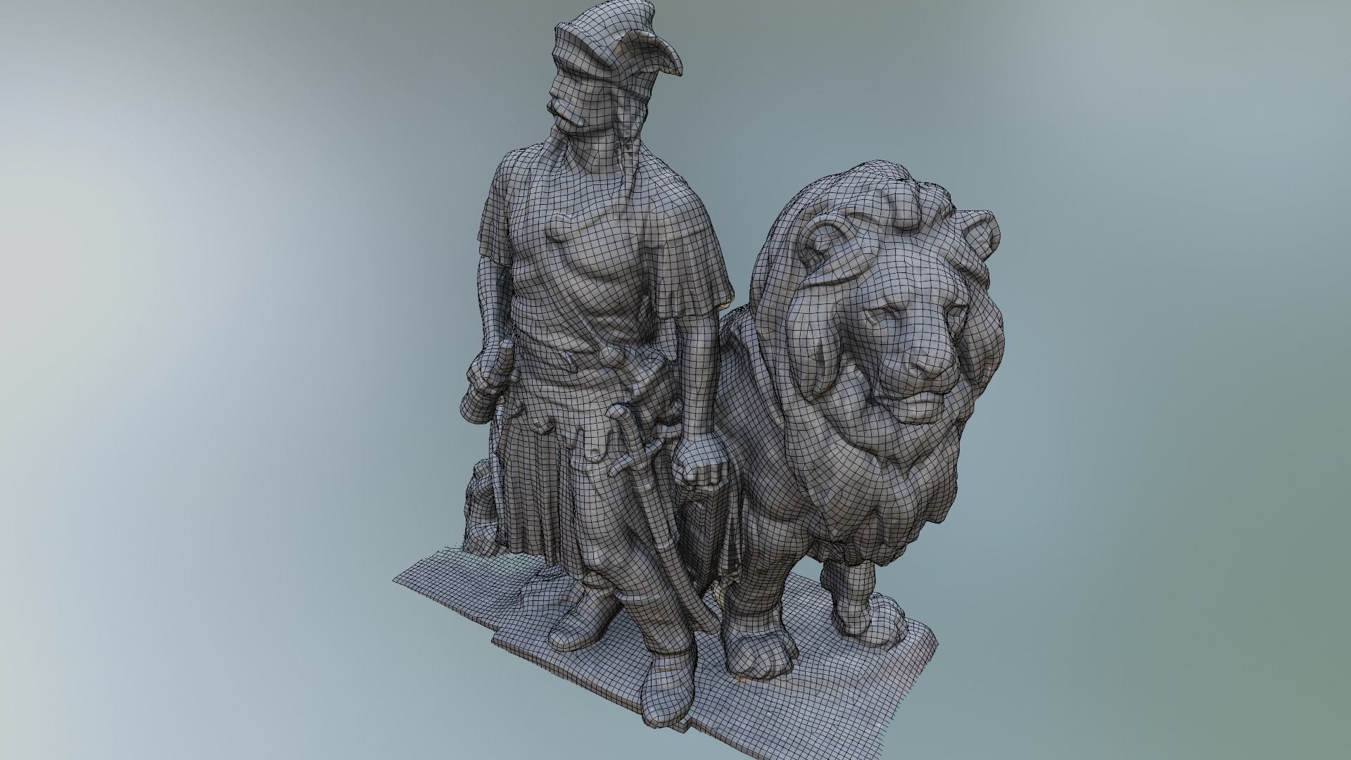 Heroic monument minitature printable character 3D print model_11