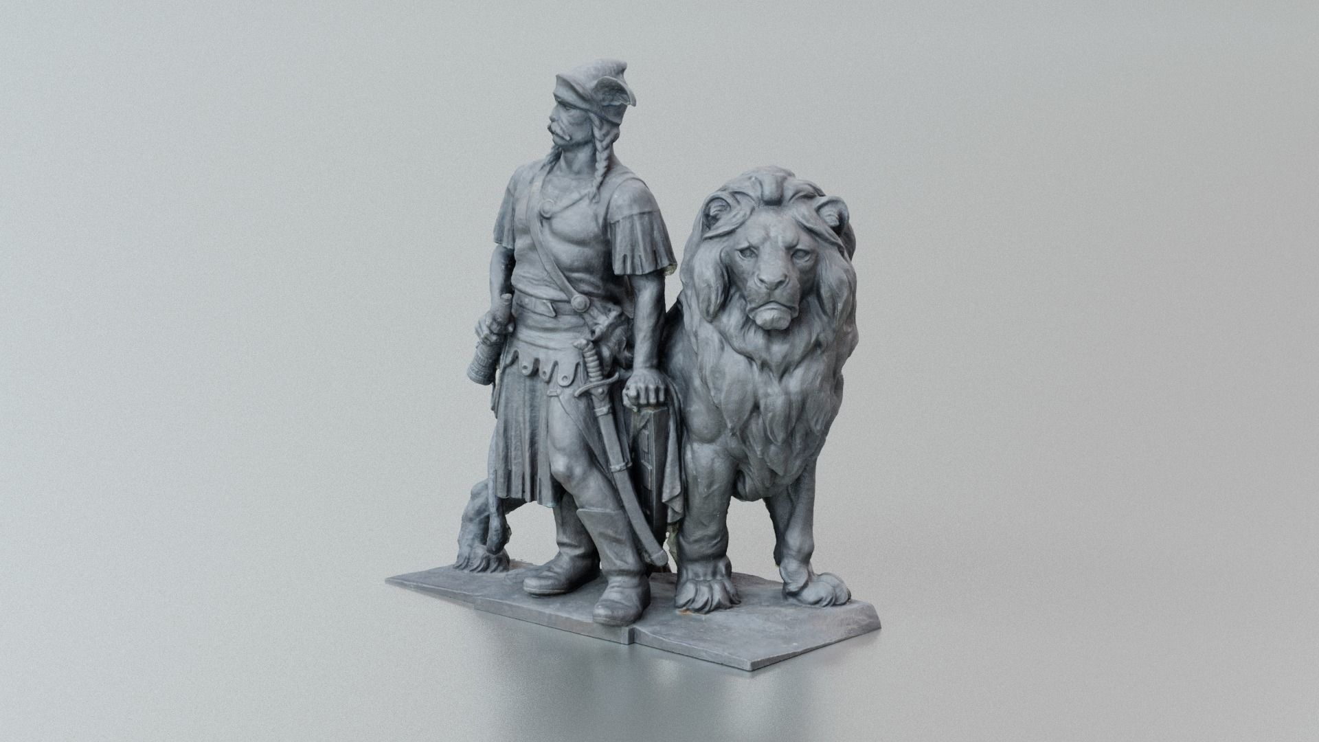 Heroic monument minitature printable character 3D print model_3