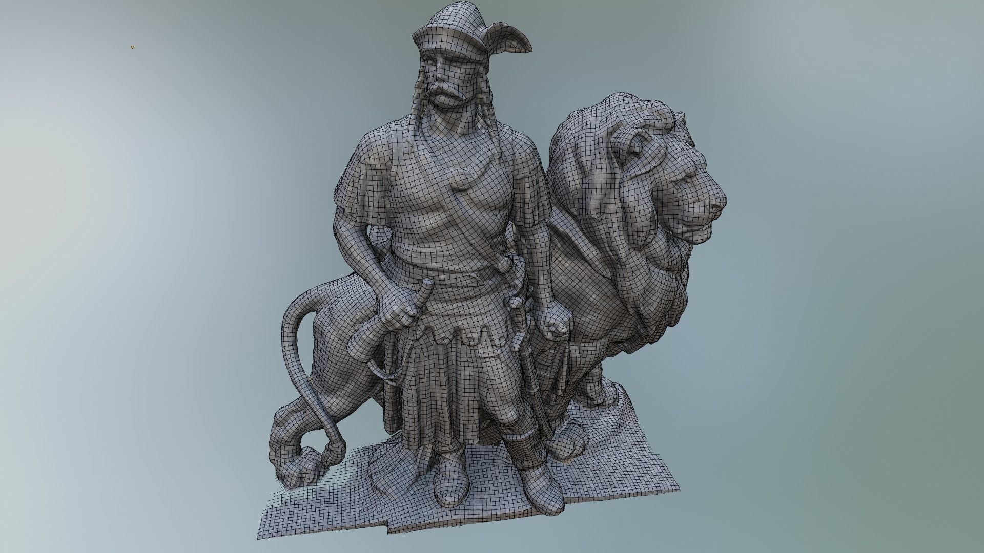 Heroic monument minitature printable character 3D print model_9