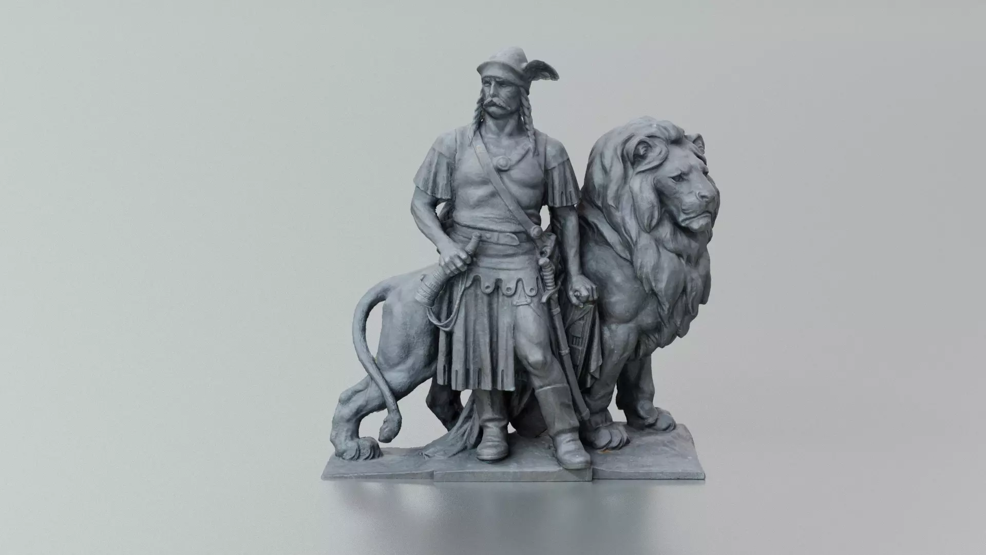 Heroic monument minitature printable character 3D print model_0
