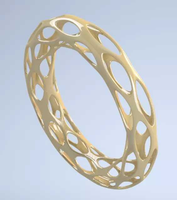 Voronoi Bracelet 3D print model_0