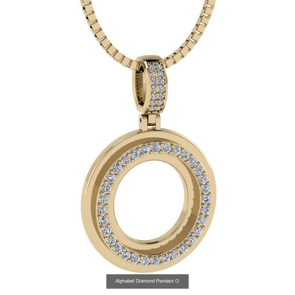 Alphabet Diamond Pendant collection _17