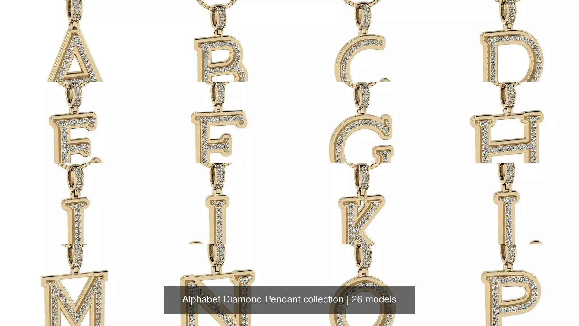 Alphabet Diamond Pendant collection _0