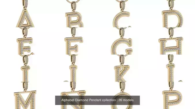Alphabet Diamond Pendant collection