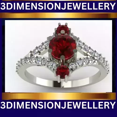 solitaire diamond RING RUBY  SCG-21