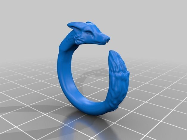 Fox Ring 3D print model_1