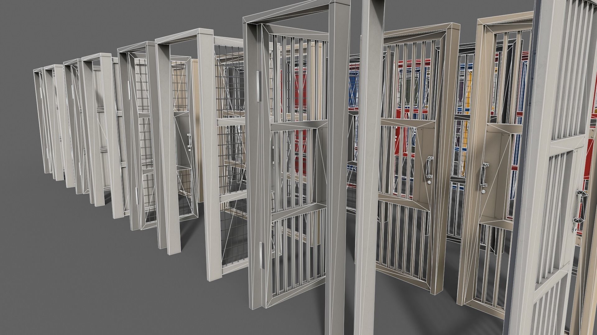 PBR Doors With Frames 3D Model Collection_22