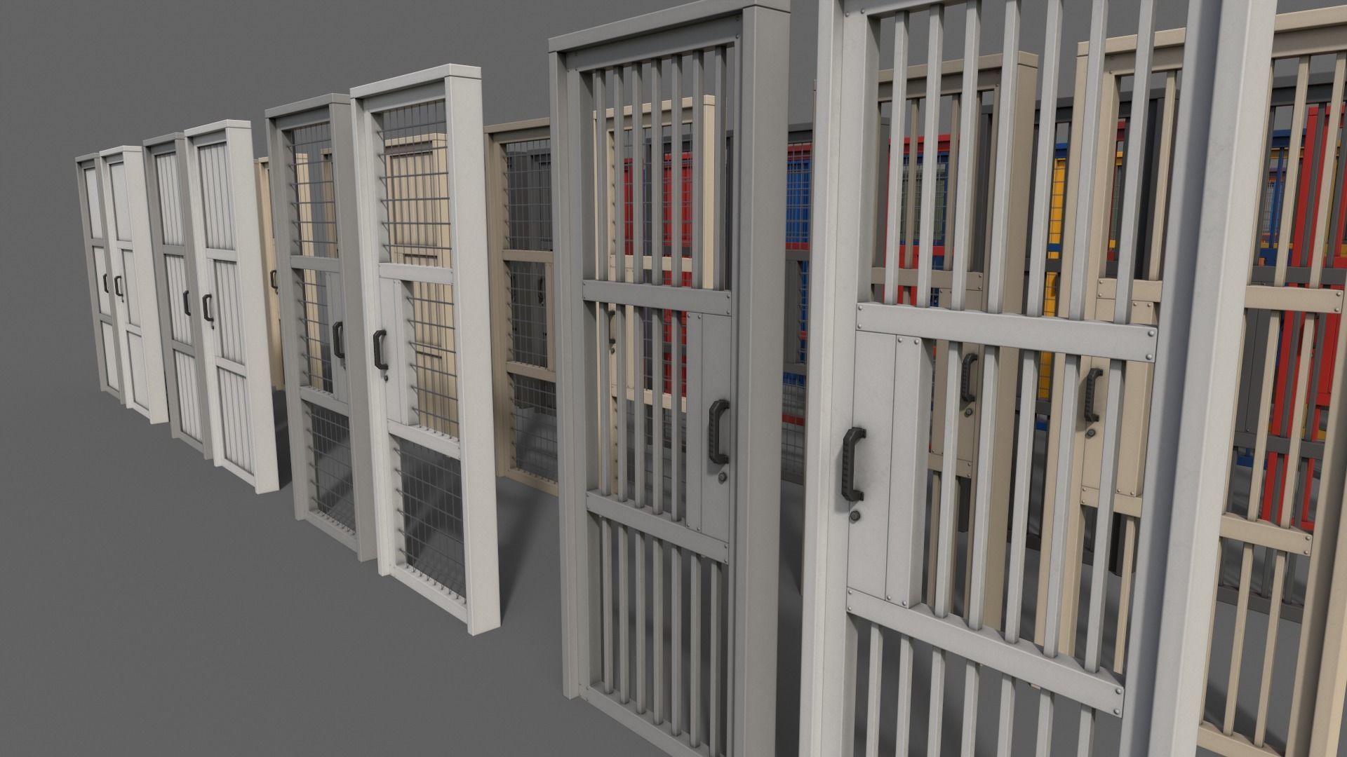 PBR Doors With Frames 3D Model Collection_20