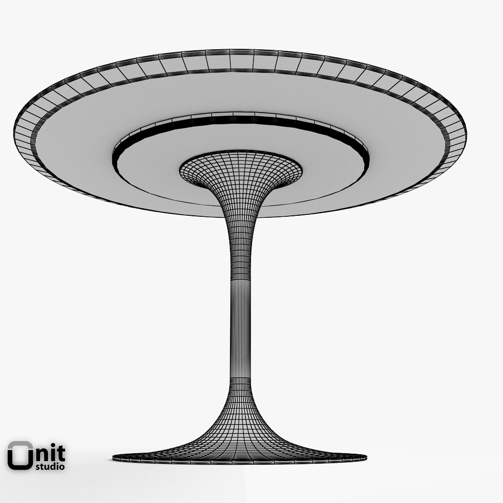 Saarinen Dining Table - 42 Round Free 3D model_5