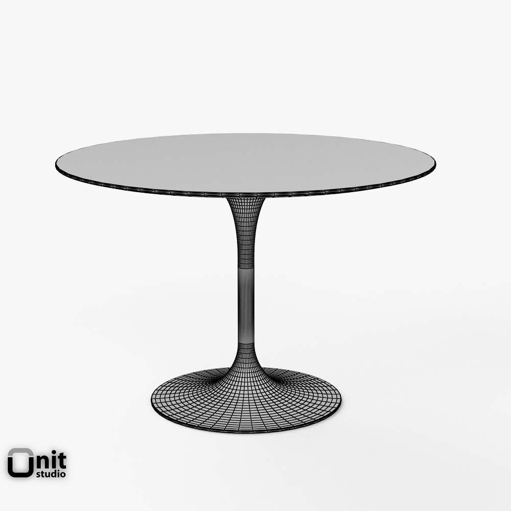 Saarinen Dining Table - 42 Round Free 3D model_3