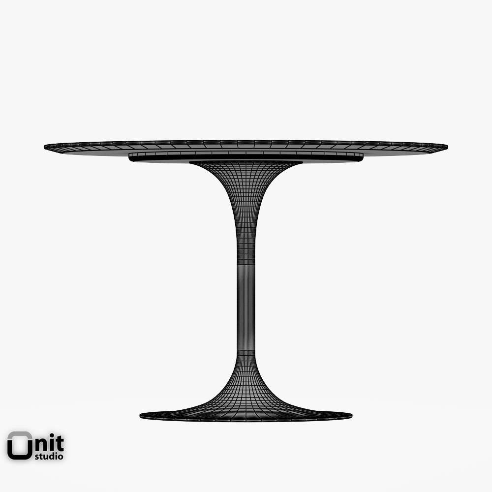 Saarinen Dining Table - 42 Round Free 3D model_4