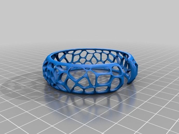 Coral Cuffs bracelets 3D print model_3