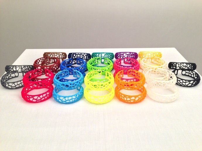 Coral Cuffs bracelets 3D print model_2