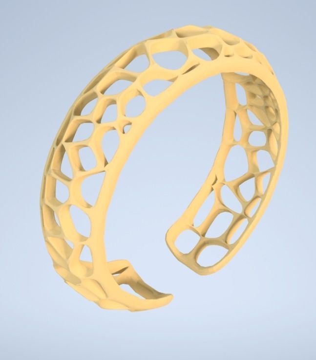 Coral Cuffs bracelets 3D print model_1