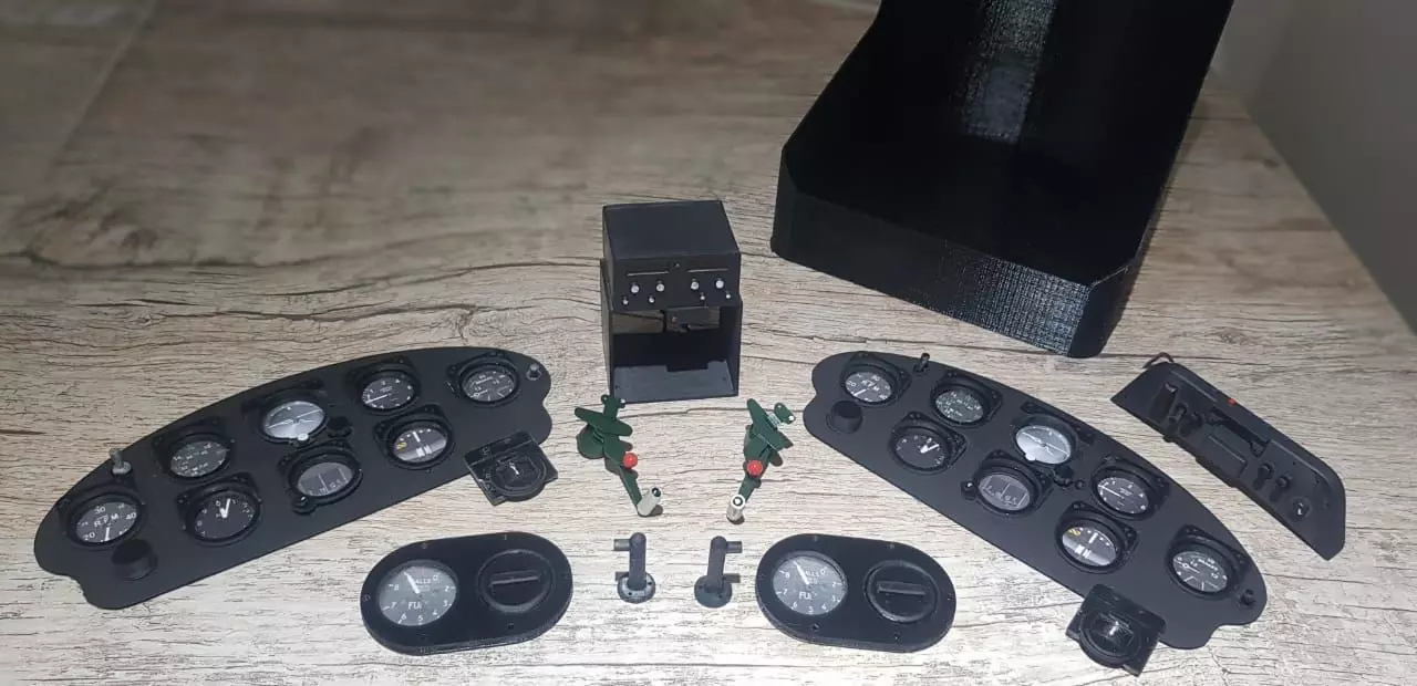 Chipmunk Interior cockpit set 3D print model_0