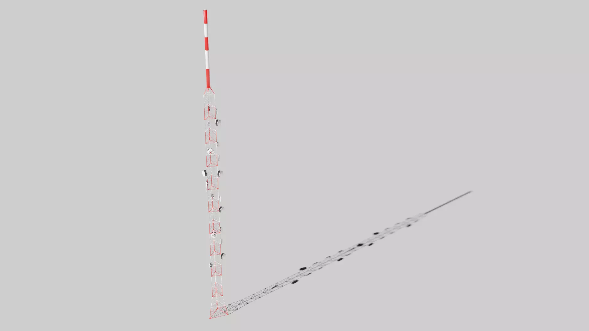 Radio Tower Antenna 03 Low-poly 3D model