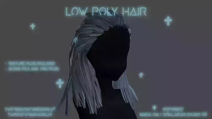 Lowpoly hair