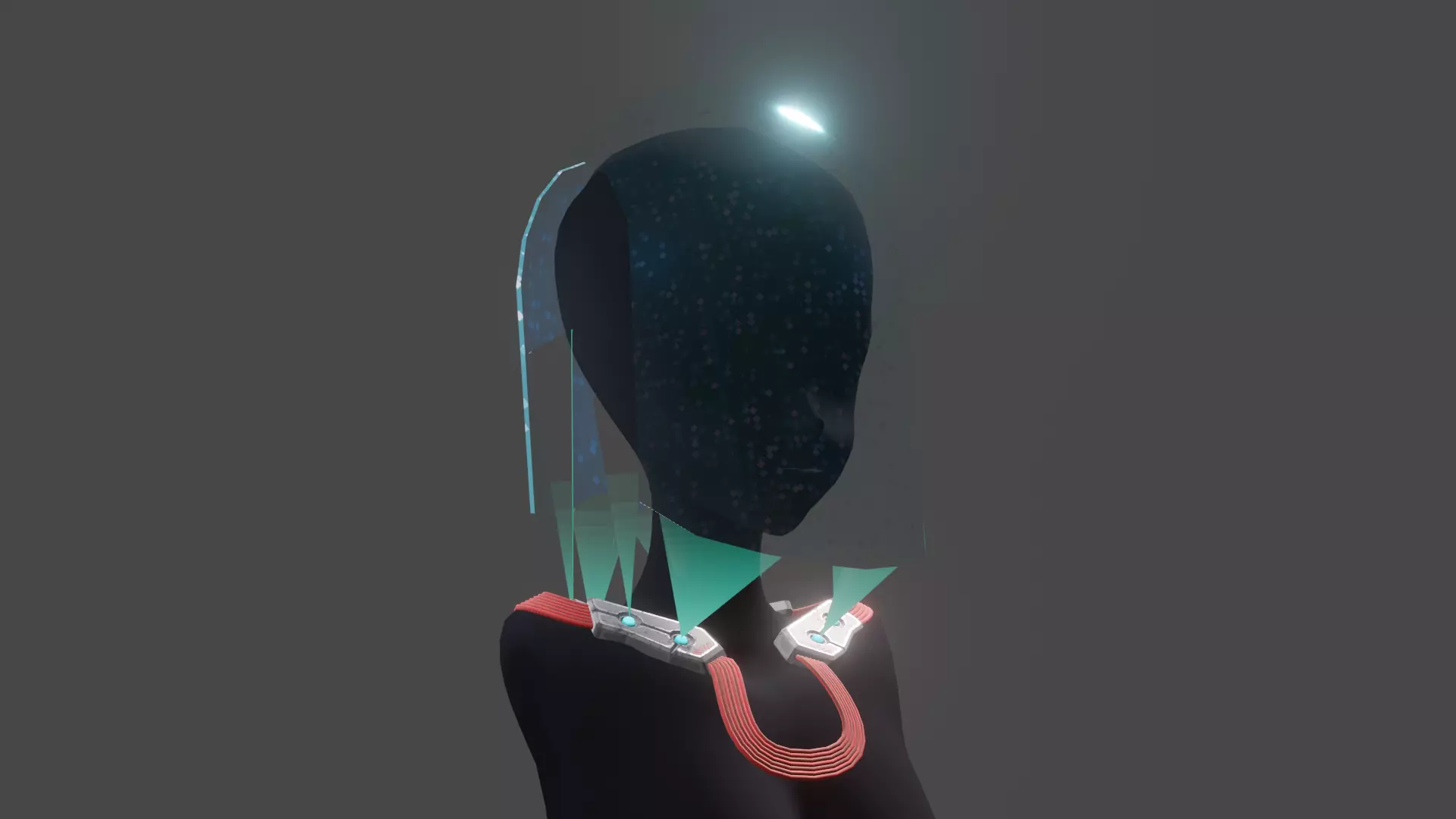 Holo mask Low-poly 3D model