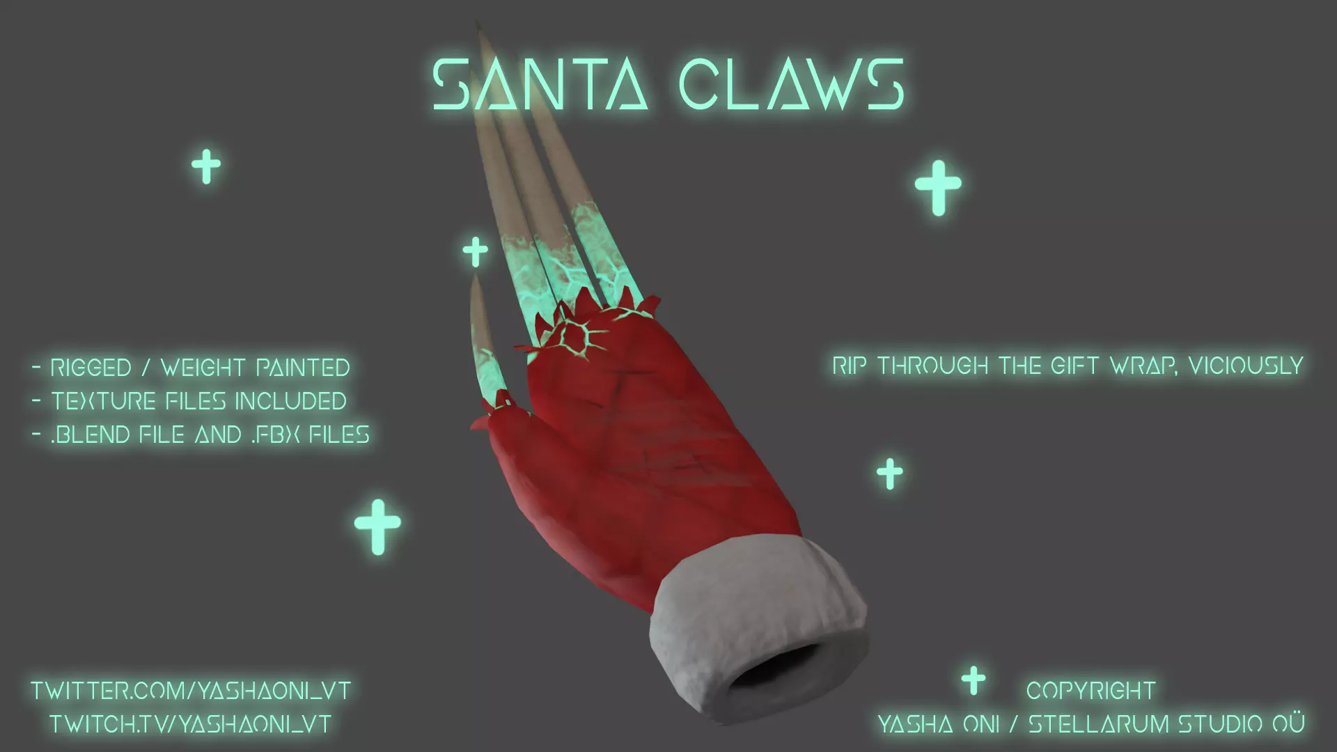 Demonic Xmas Bundle Low-poly 3D model