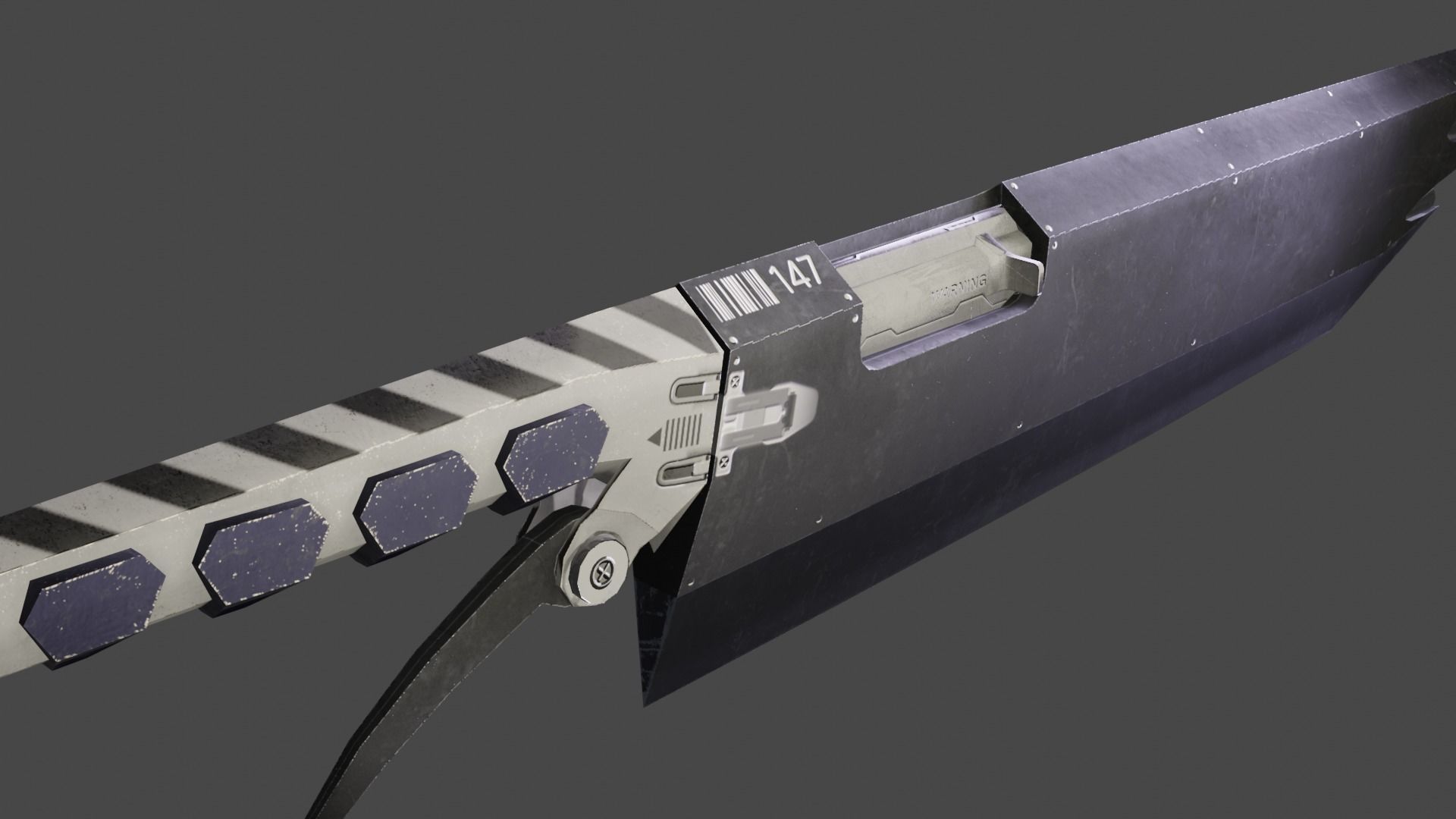 Vtuber  Vrchat model  Gunblades Low-poly 3D model_11