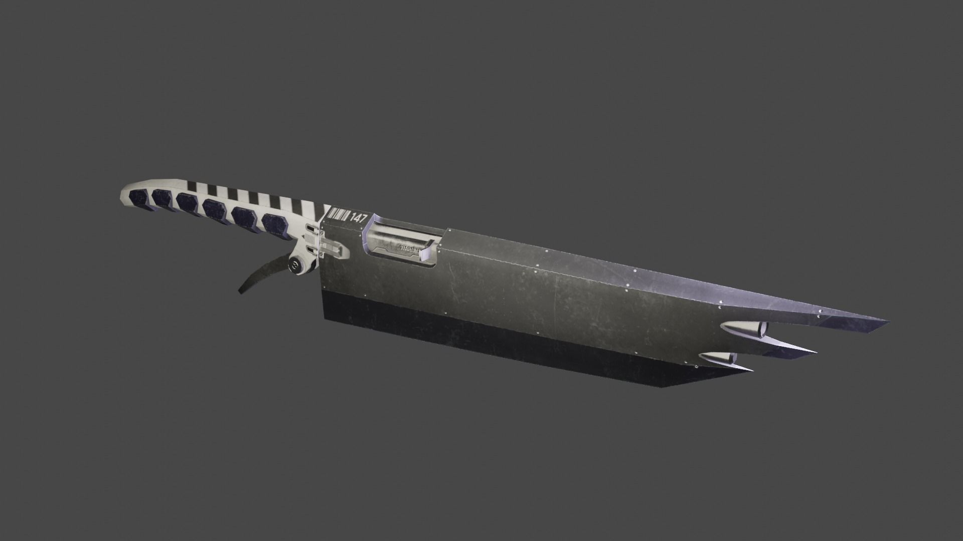 Vtuber  Vrchat model  Gunblades Low-poly 3D model_9
