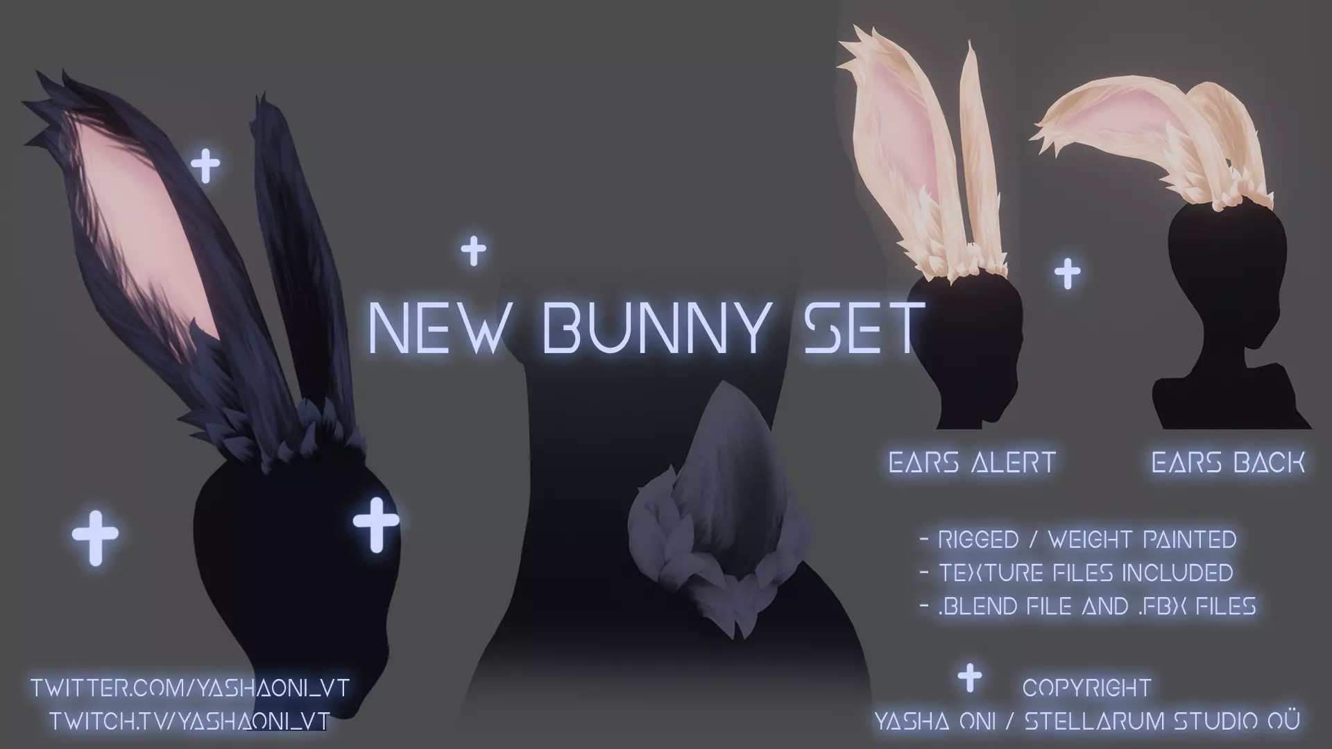 The V Bunny Low-poly 3D model
