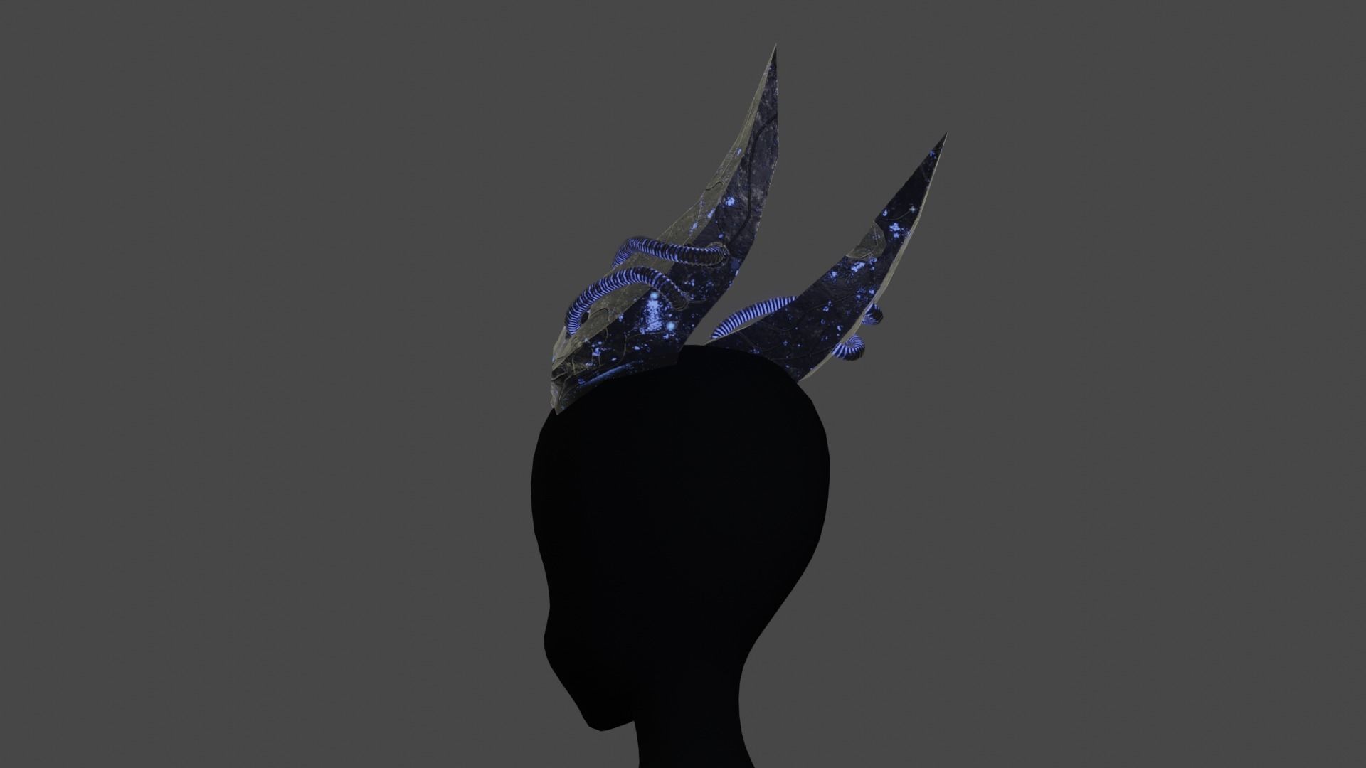 Infected horns Low-poly 3D model_3