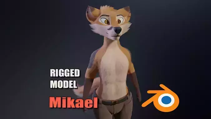 Mikael Anthro Fox 3D model