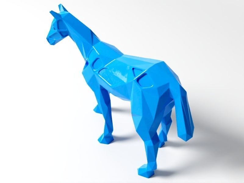 Polygon Horse 3D print model_2