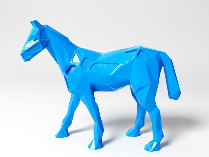 Polygon Horse 3D print model_1