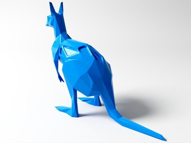 Polygon Kangaroo 3D print model_2