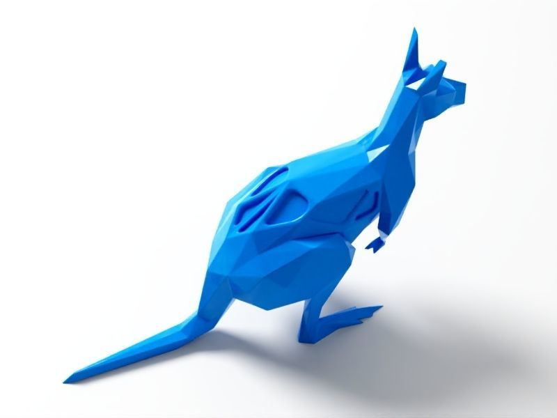 Polygon Kangaroo 3D print model_3