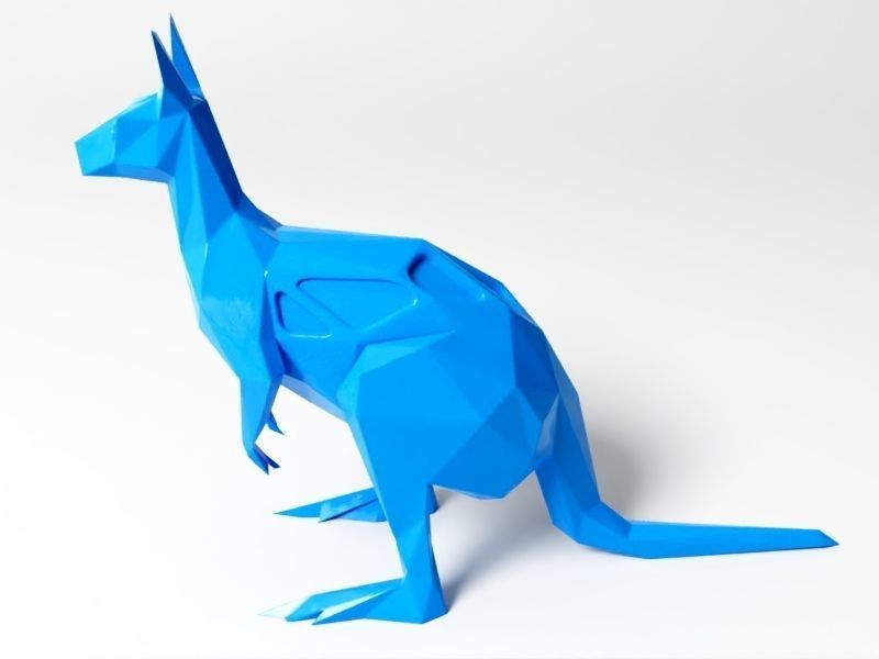 Polygon Kangaroo 3D print model_1