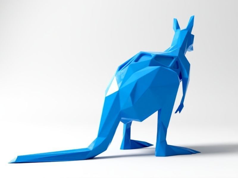 Polygon Kangaroo 3D print model_3